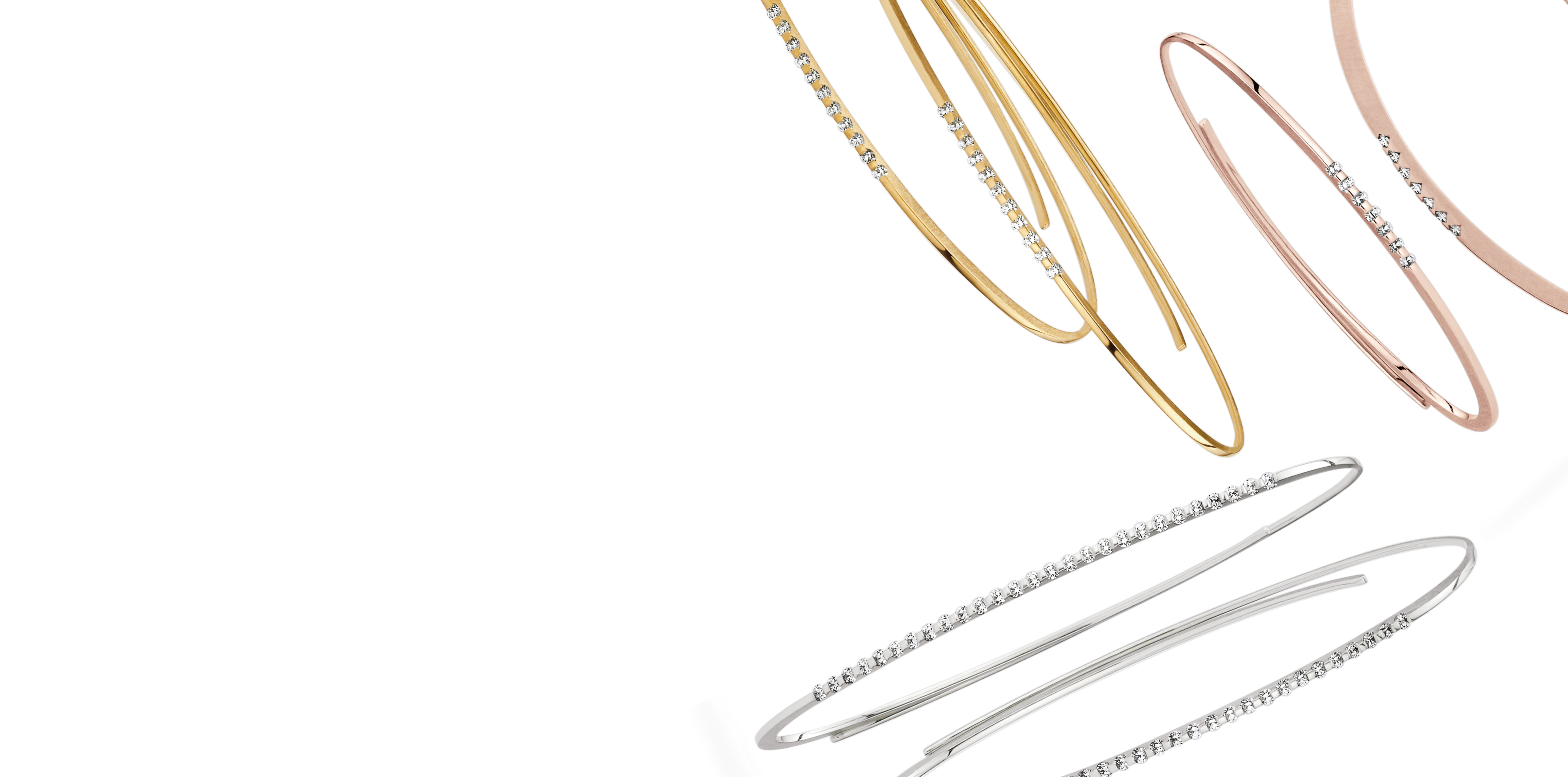 流れるようなライン
