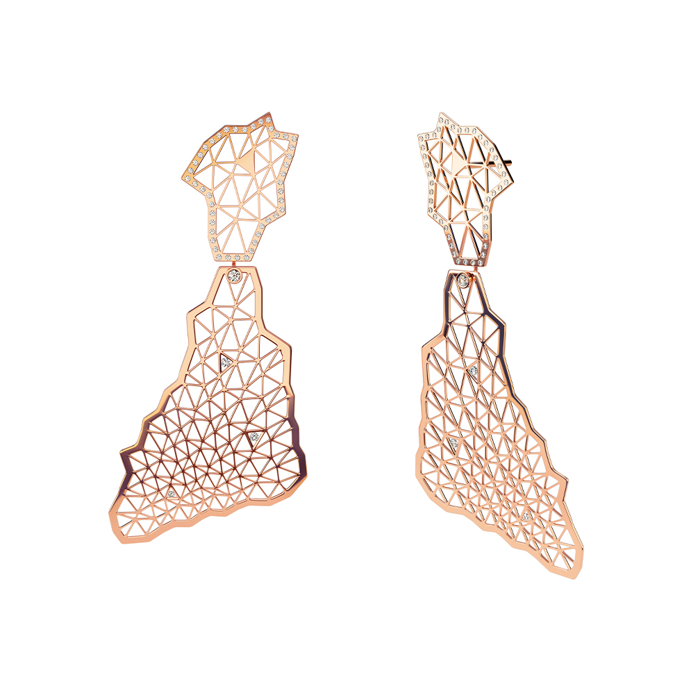 Niessing Topia Vision Triangle ダイヤモンド ピアス