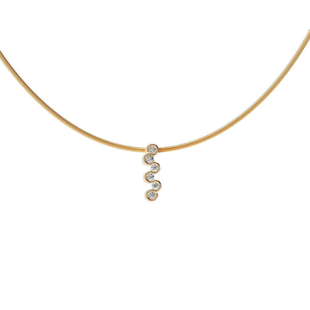 Niessing Diamond Wave ペンダント