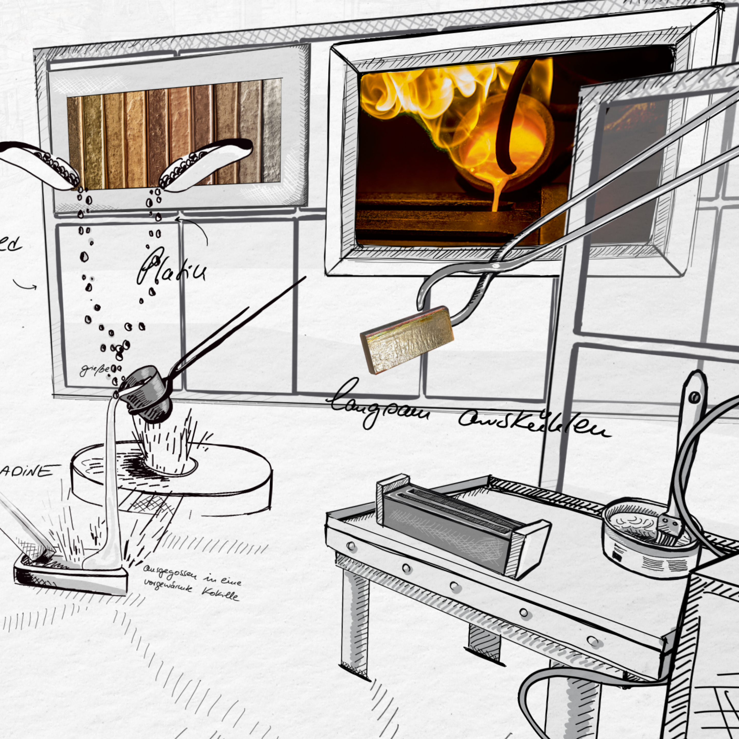 プラチナを感じる明るいロゼゴールド